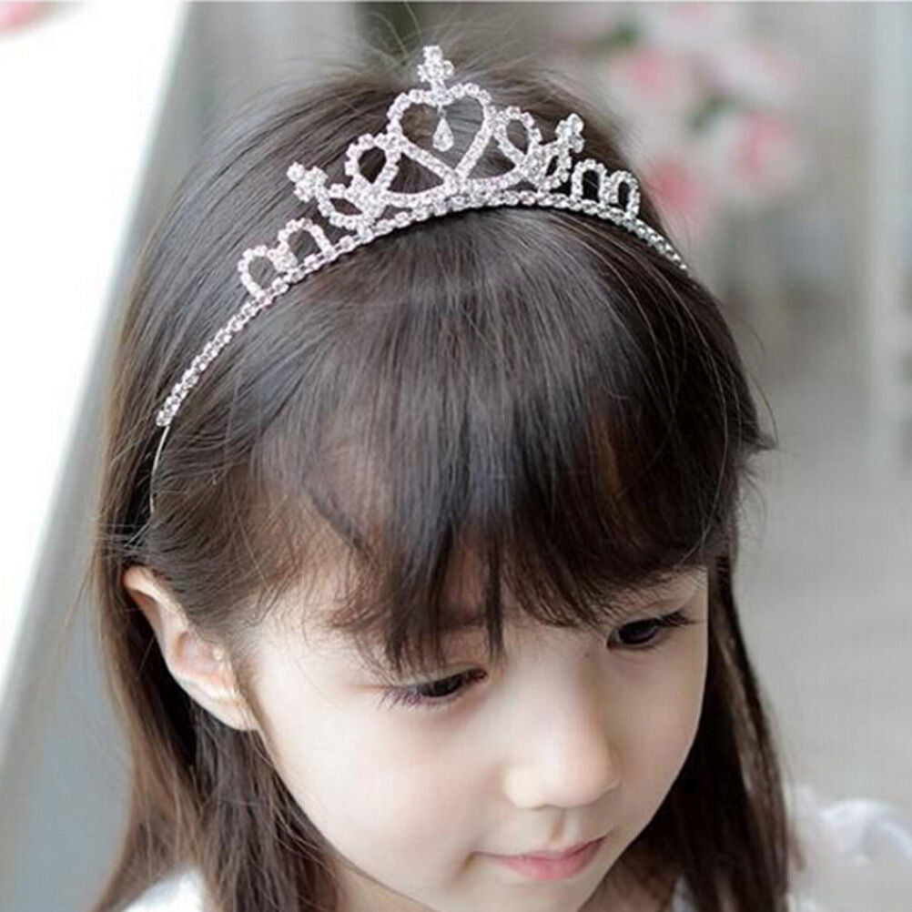 Girl Princess Hairband Child Party Bridal Crown Headband Crystal Diamond TiaraDD