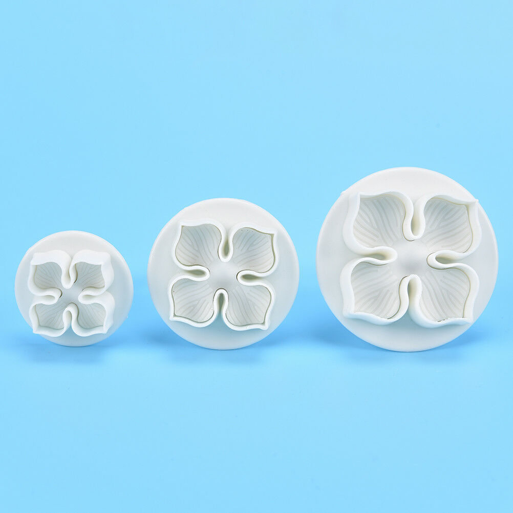 3Pcs hydrangea fondant cake decorating sugarcraft plunger cutter flower m.l8
