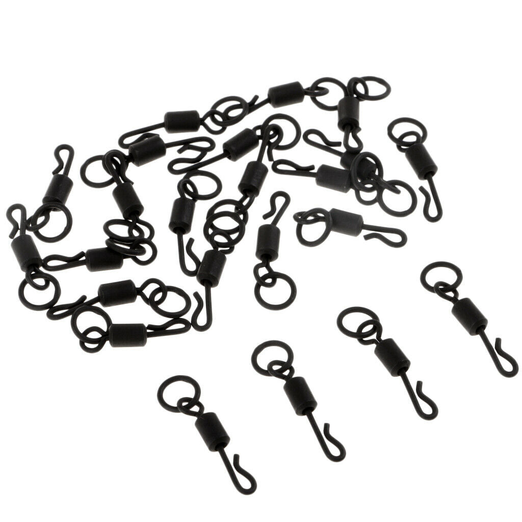 25pcs Quick Change Swivels with Ring Size 4 Chod Rigs Carp Fishing Tackle
