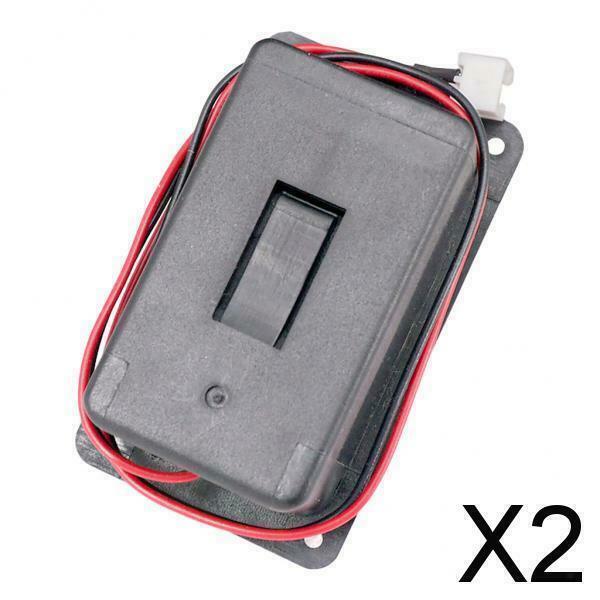 2X 9V Battery Box for Active Guitar Bass w/ Contacts Spring&2 Pin Plug&Cable