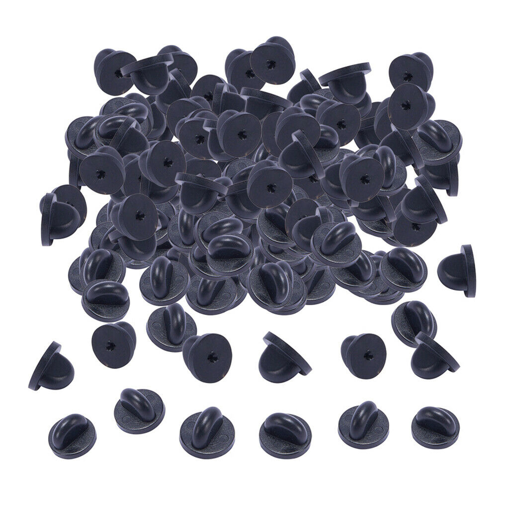 200PCS RUBBER PIN BACKS BUTTERFLY CLUTCH BACKS PIN BACKS TIE TACKS LAPEL PIN