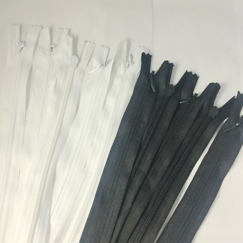 10x Closed End Invisible Nylon Zips Fasteners Single Slider Zippers Dispatch