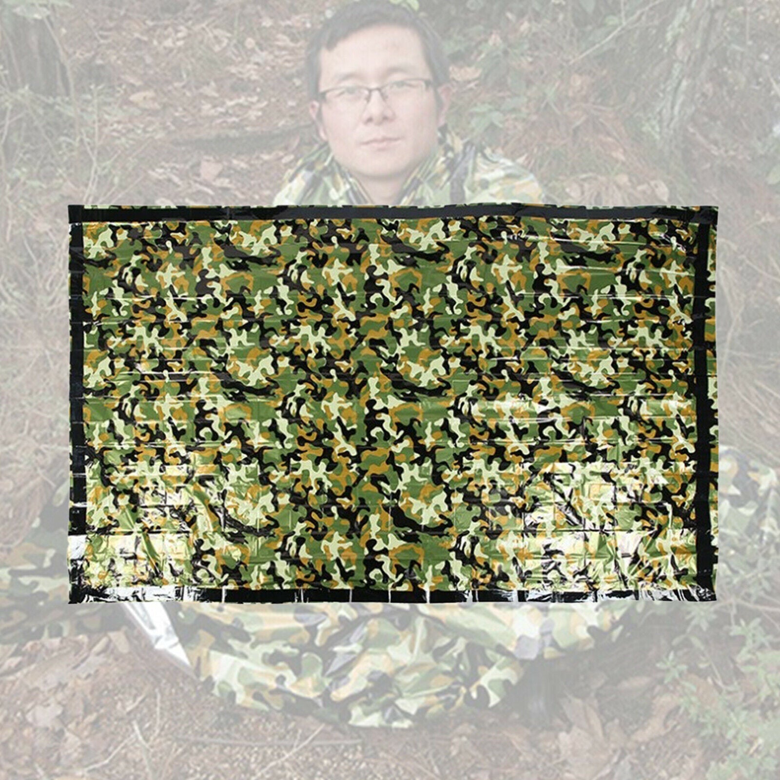 80x47'' Emergency Sleeping Bag Camping Blanket 200x120cm Thermal Storage Bag