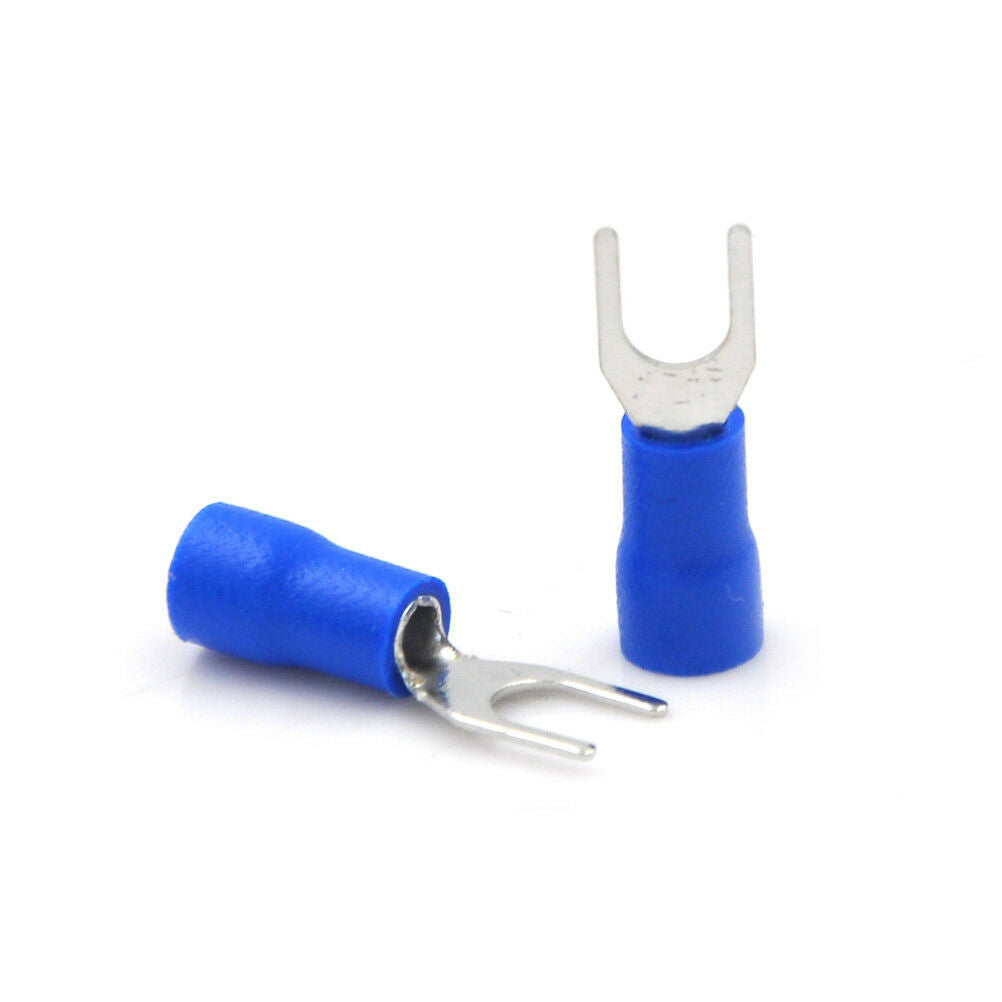 20PCS Fork Spade Wire Connector Electrical Crimp Terminal 14-16AWG .l8