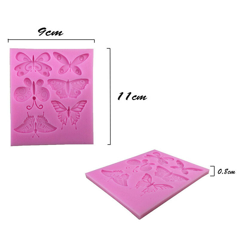 Butterfly Shape Silicone Fondant Cake Mold Decorating Chocolate Bakeware Moul Tt
