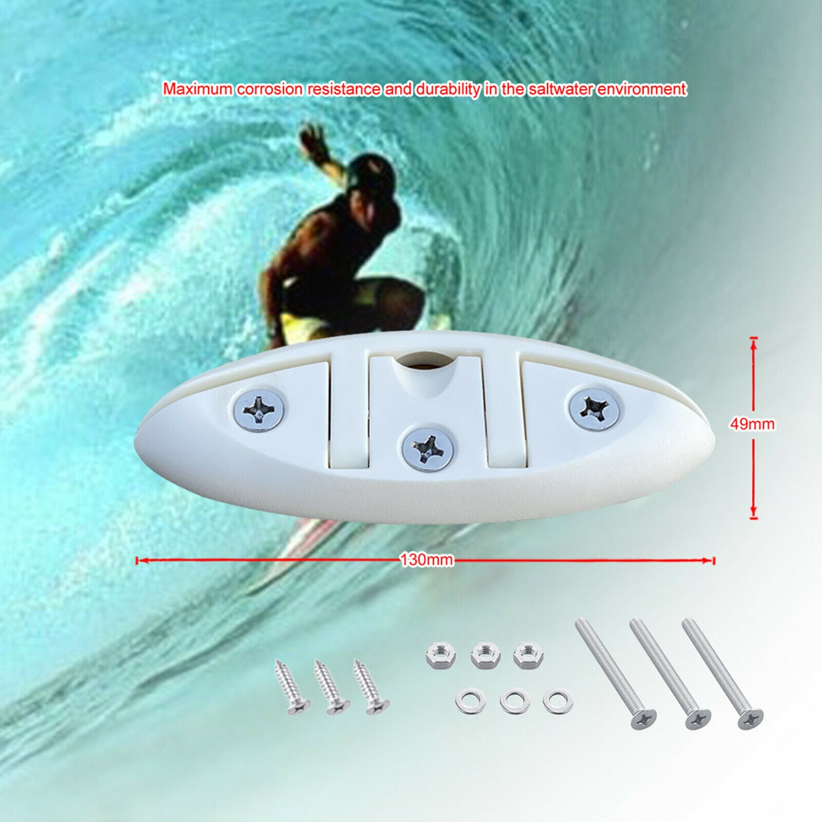 130mm Heavy Duty Boat Flip Up Collapsible Cleat Dock Marine Kayak Fittings