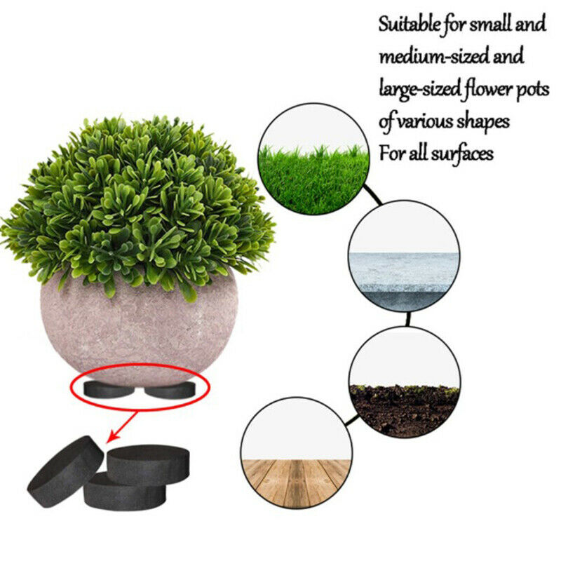 24Pcs Flower Plant Pot Feet Risers Rubber Pot Mat Invisible Plant Pots Risers DF