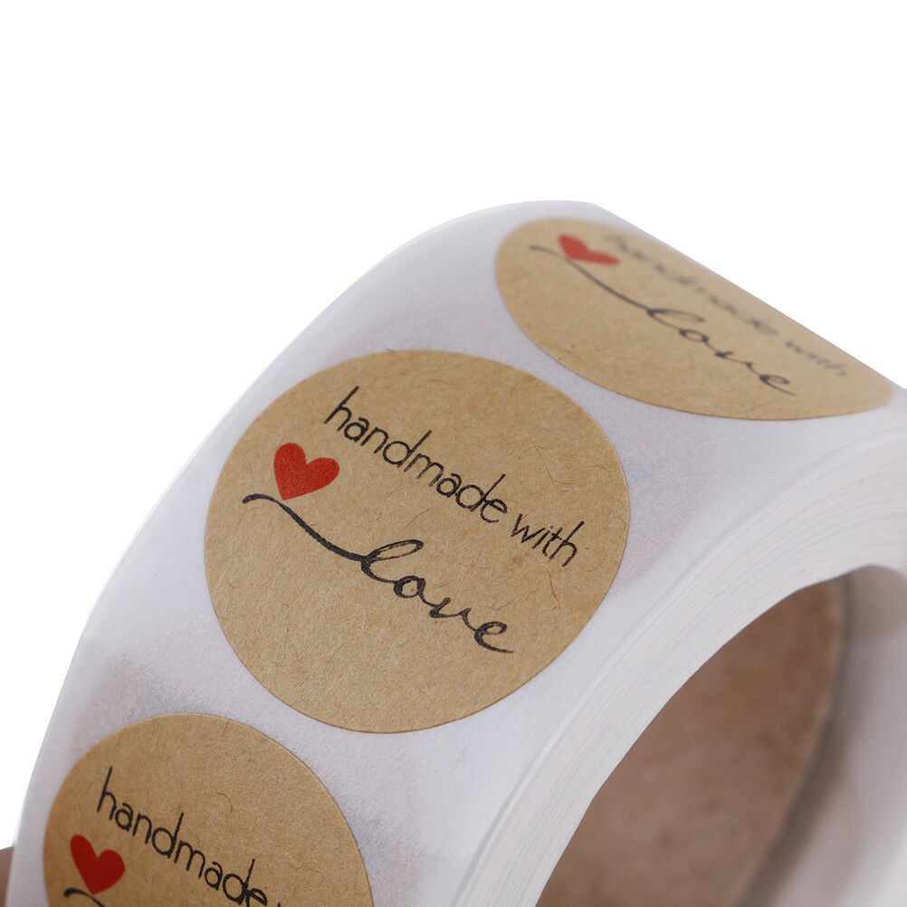 500 thank you stickers scrapbooking hand made handmade lable wedding stic.l8