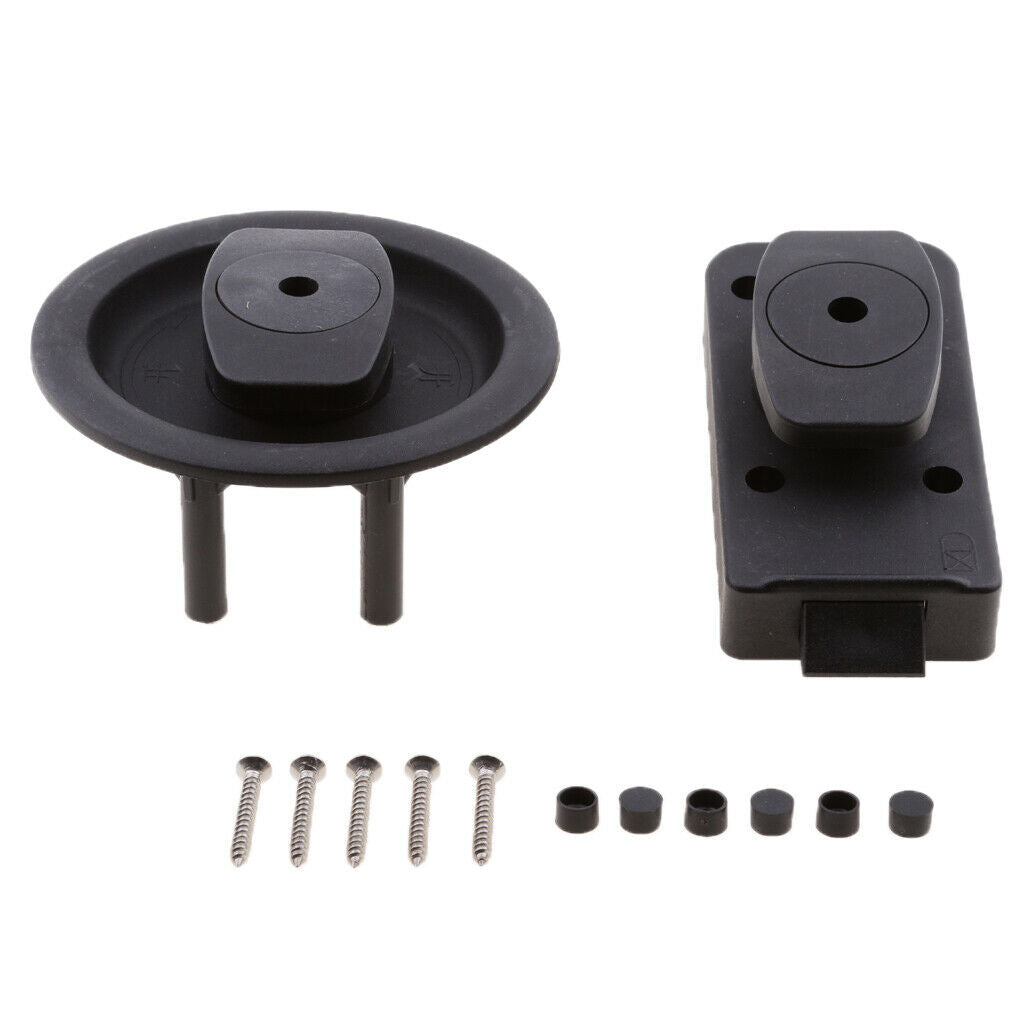 1 Set RV Motorhome Travel Trailer Camper Bathroom Door Latch with Lock Kits