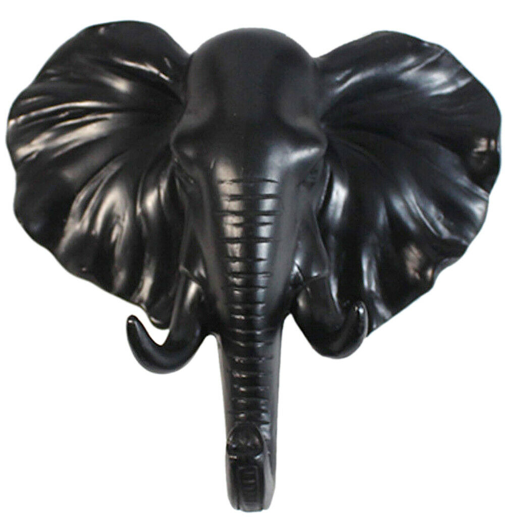 2 Pcs Decorative Hooks Wall/Door/Wardrobe Mounted Rack Elephant + Horse Pattern