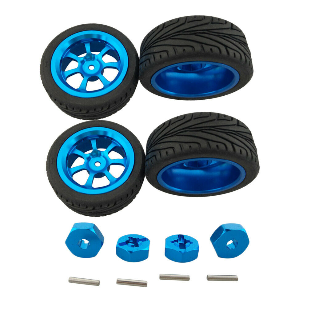 Metal Wheel Tires w/ Hex Nut for 1/18 Wltoys A959-B A949 A979 K929 RC Car