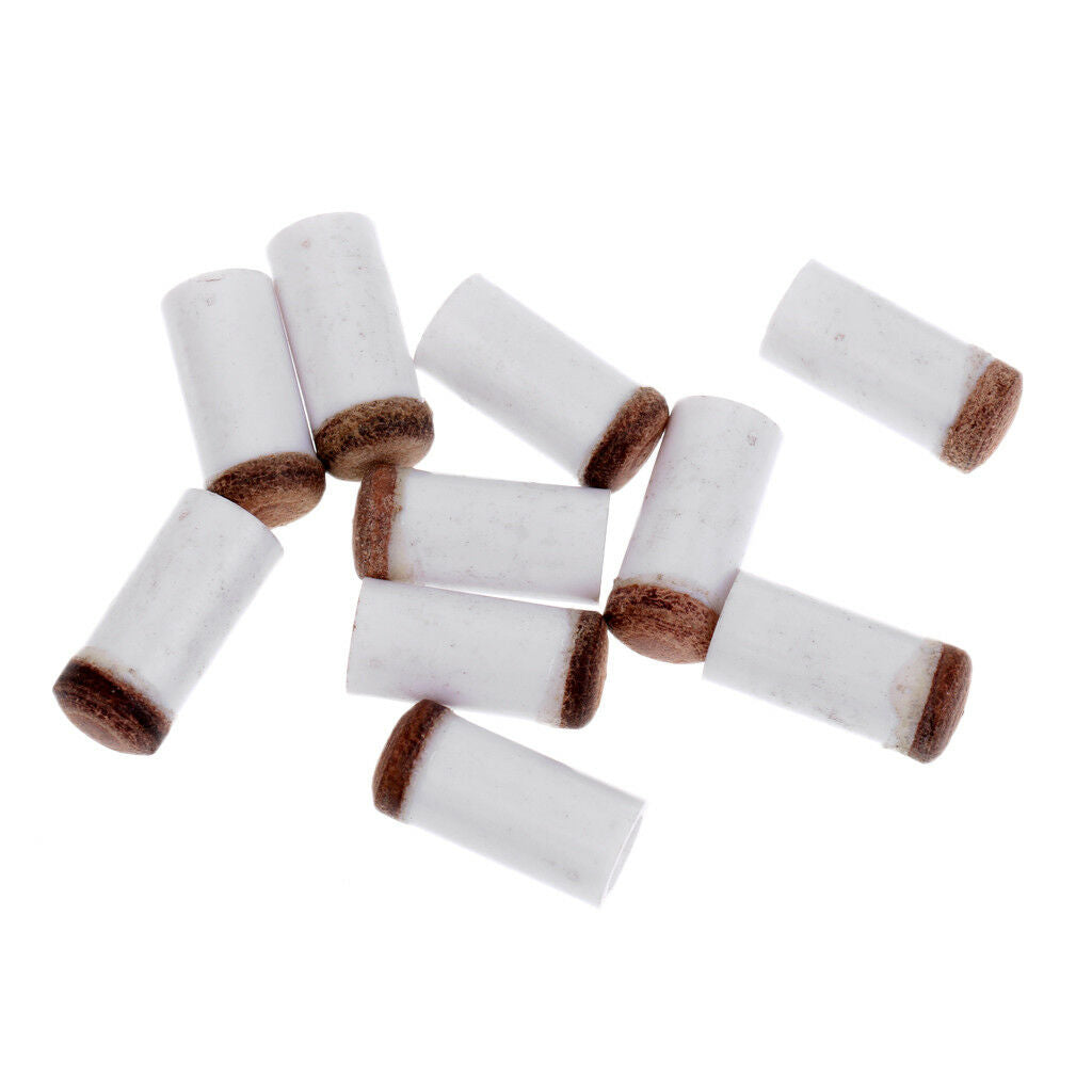 10 Pieces Pool Cue Ferrule Billiard Fibre Slip-On Tips for Pool Cues 13 mm