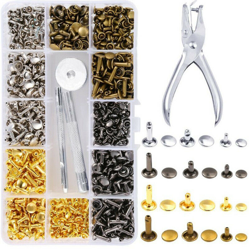 360 sets of 6mm8mm double-sided rivets + installation tools leather caps andBDA
