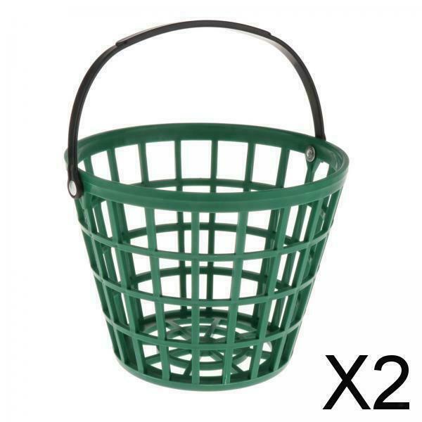 2X Solid Golf Ball Basket Golf Range Bucket Storage Organizer Holds 50 Balls
