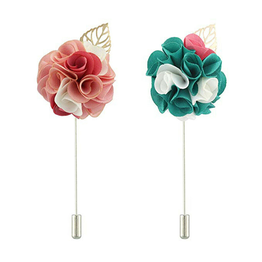 20Pcs Brass Leaf Lapel Pin Stick Blank Base Brooch for Men Suit DIY Crafts