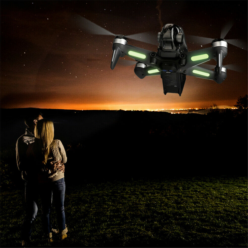 2pcs Fluorescent Stickers for DJI FPV Drone Aircraft Luminous Decals for Night