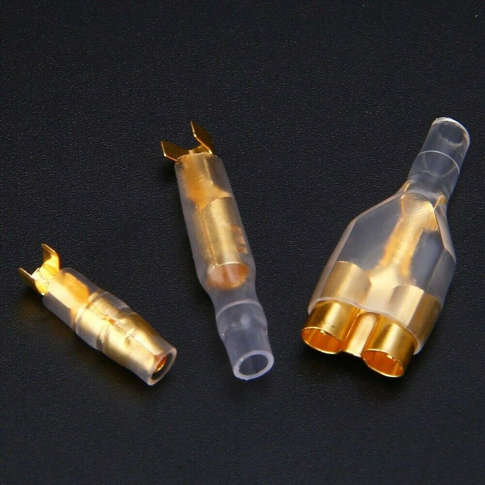 140Pcs 3.9mm Car Motorcycle Brass Bullet Male Female Terminal Wire Connectors S