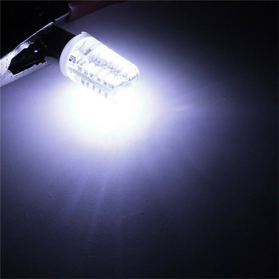 10Pcs BA9S T11 T4W 4014 White LED 24-SMD Car Side Light Bulb Interior Lamp DC12V