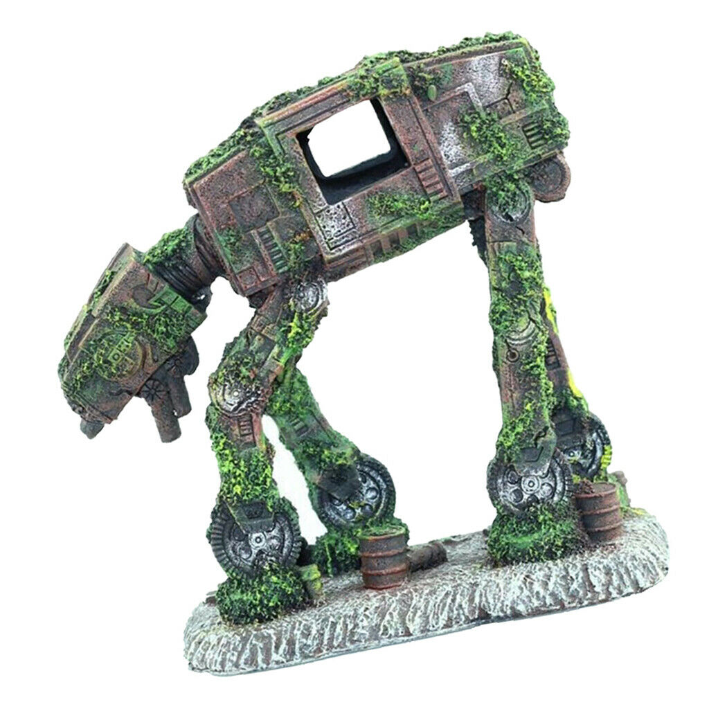 Creative Aquarium Landscape Cars Robot Dog Transformer Theme Fish Tank Decor