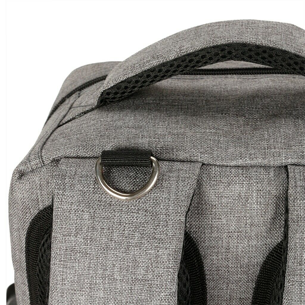 Large Capacity Business Travel Backpack Mummy Bag with USB Port Gray