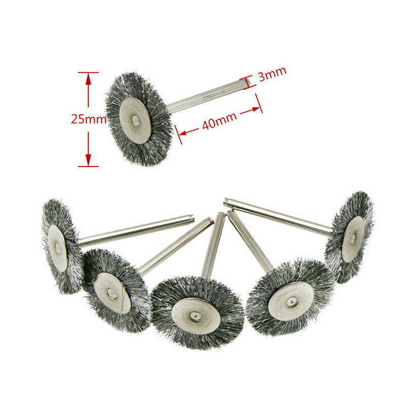 45PCS Stainless Steel Wire Wheel Brush Mix Grinding Head Carving Polishing Drill