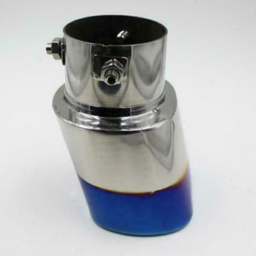 Blue Grilled Square Tube Auto Car SUV Exhaust Pipe Tip Tail Muffler Exhaust Pipe