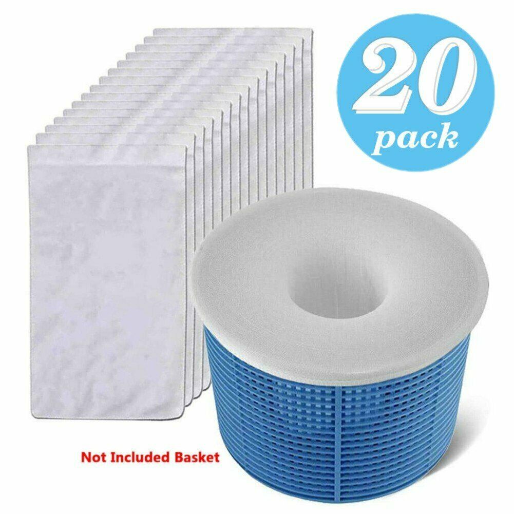 20 Pack Pool Skimmer Socks Filter Replacement Savers for Basket Swimming Pool US