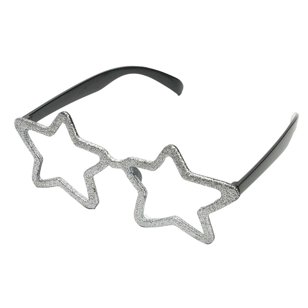 2 Pieces Glitter Five-point Star Sunglasses Eyeglasses Fancy Dress Glasses