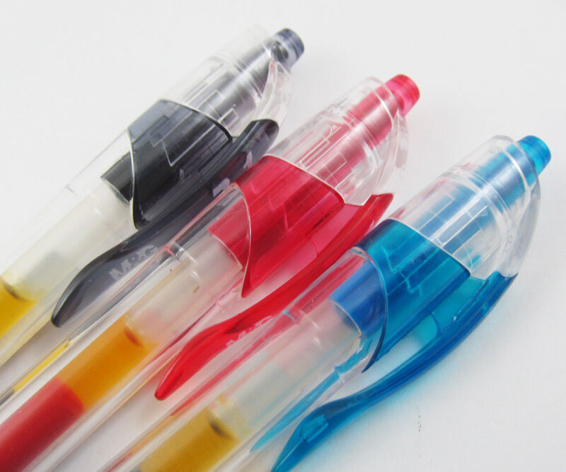 3 pcs M&G Z1 retractable pen 3 Colors 0.5mm pipe Blue Black Red Gel Ink Pens