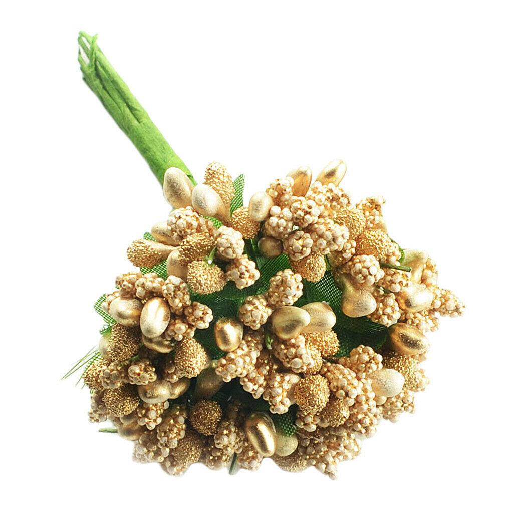 Two Bunch of 24pcs Artificial Flower Stamens Pistil for Cake Decors 2-3cm