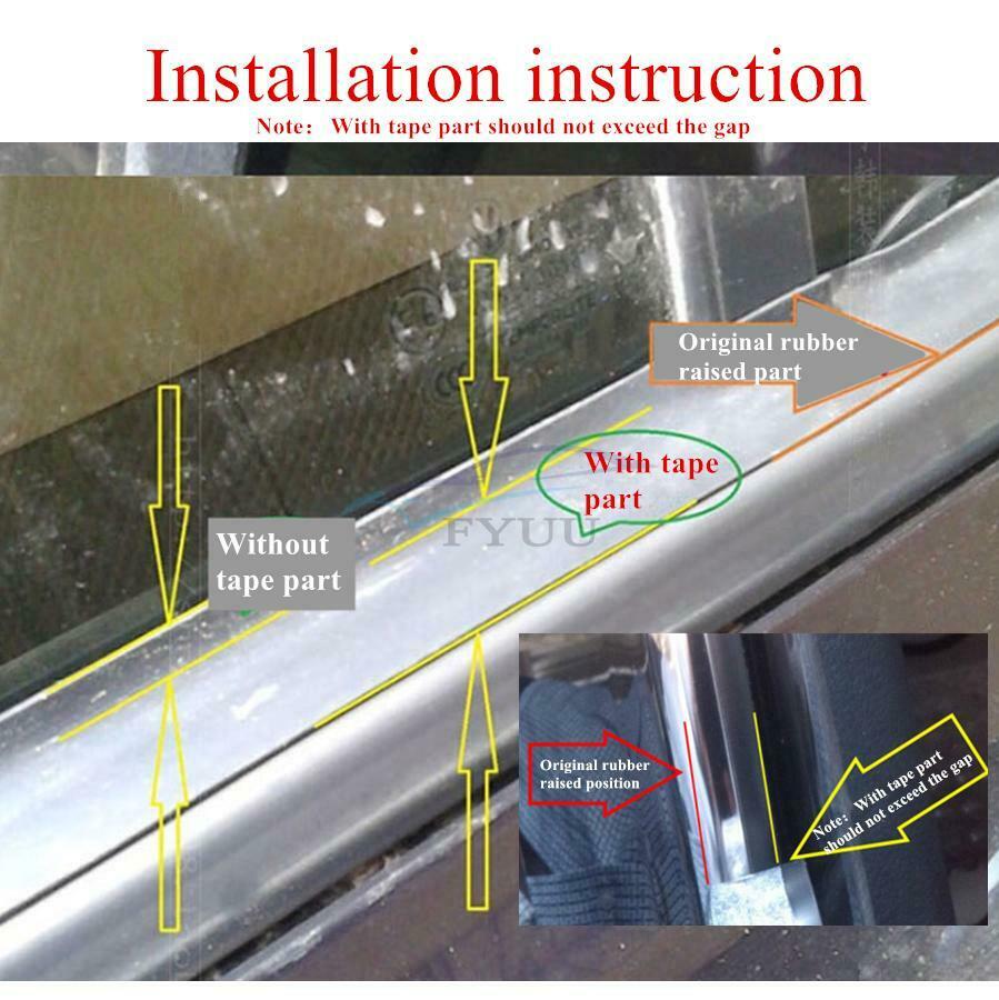 1PCS 4M Car Front and Rear Side Window Windshield Rubber Sealing Strip Universal