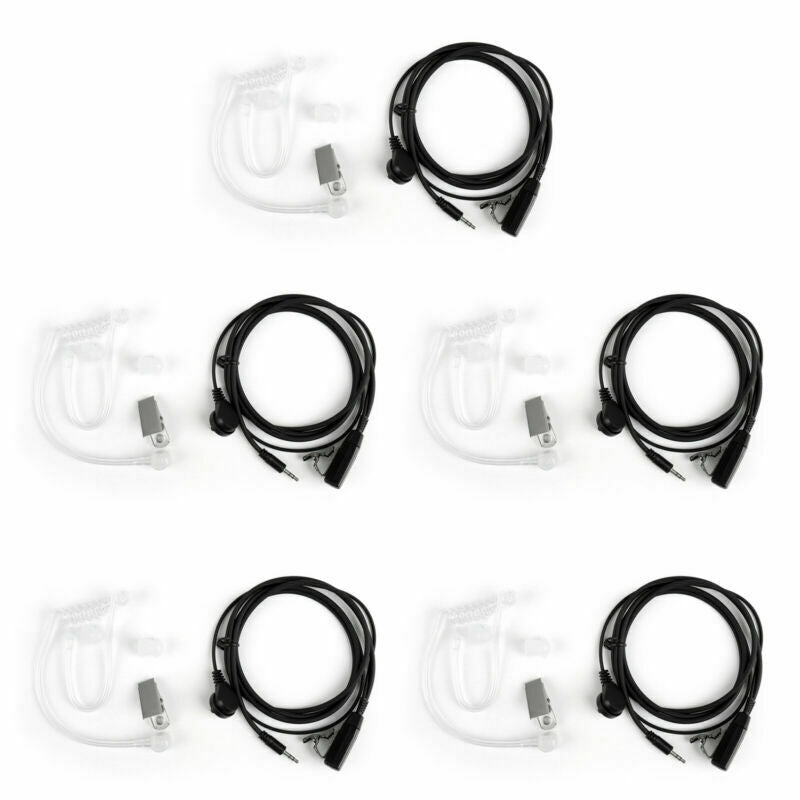 5x2.5mm Covert Acoustic Tube Headset Mic Fits Cobra Radio CXT545 CXT345 Radio B5