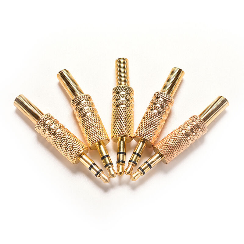 3.5mm 1/8" Stereo Male Audio TRS Jack Plug Adapter Connector Plated Gol.l8