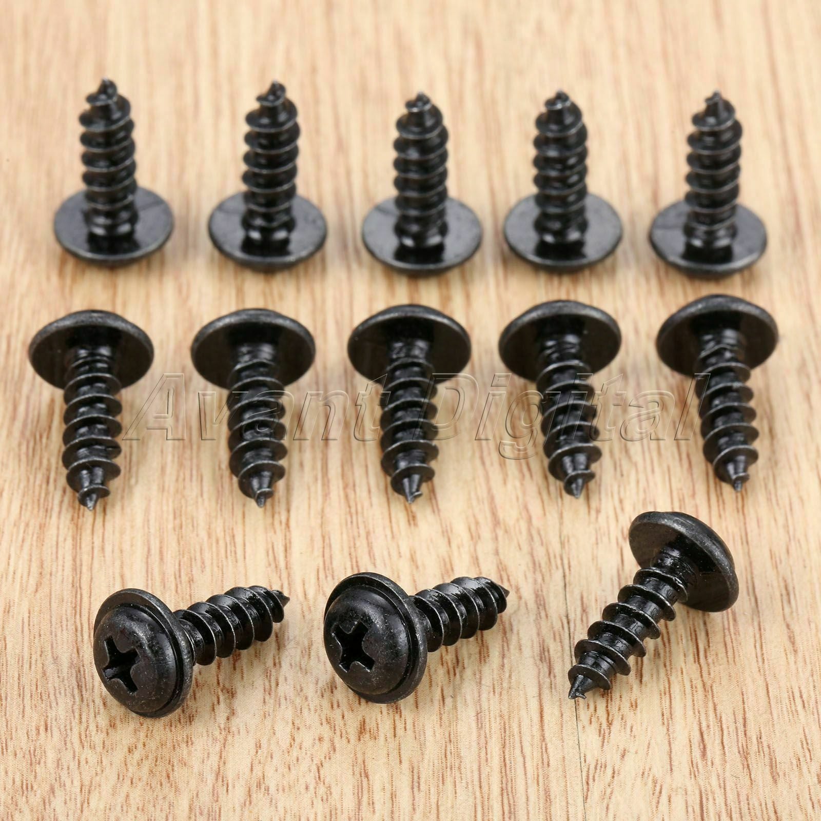 50x Auto Tapping Screws Fasteners Retainers 10.8x18.8mm Clips Metal Universal