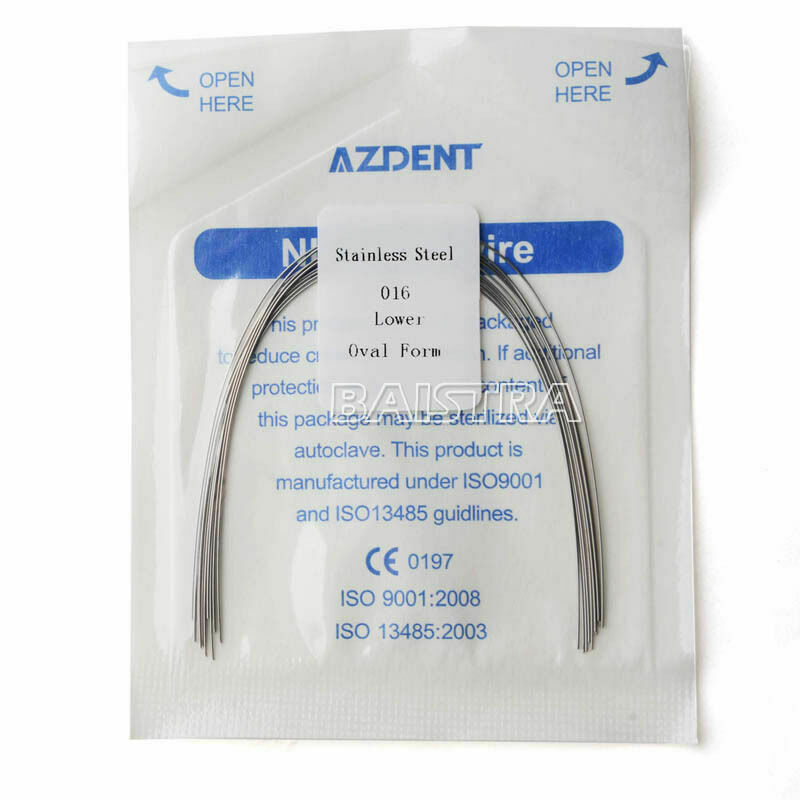 50 Packs Orthodontic Arch Wire Stainless Steel (Round) 016Lower Stainless Steel