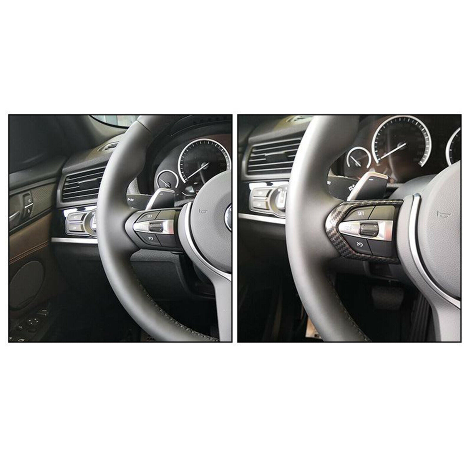 Steering Wheel Button Frame Trim Covers For BMW M3 F80 M4 F82 F83 M5 F10