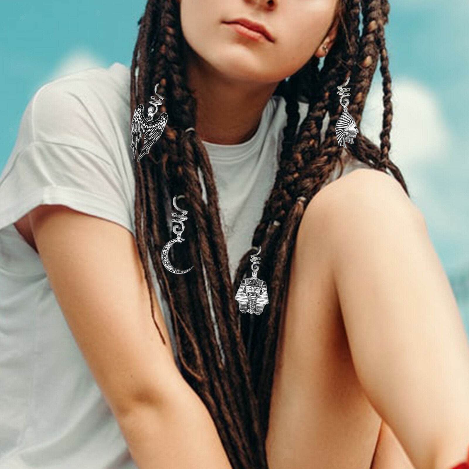Dreadlocks Hair Braid Rings Beads DIY Hair Accessories Jewelry Pendants Bead