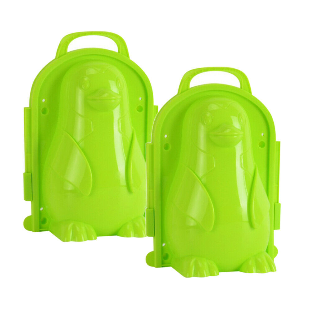 4 Pack Plastic Snowball Clip Tool Winter Fight for Children Adults Green