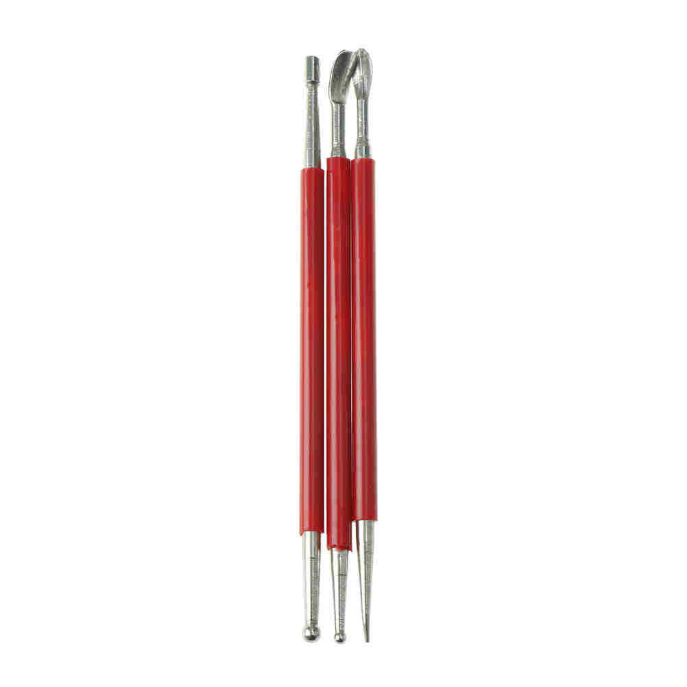 3pcs Clay Pottery Sculpting Tools Ball Stylus Polymer Ceramics Modeling-Tool XC
