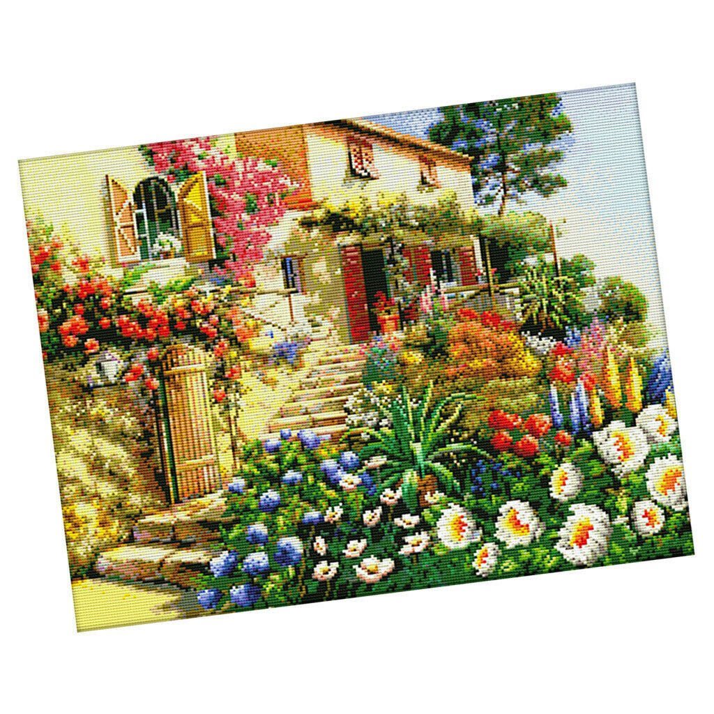 Cross Stitch Kit Embroidery Pattern Garden Villa Picture Embroidery Set