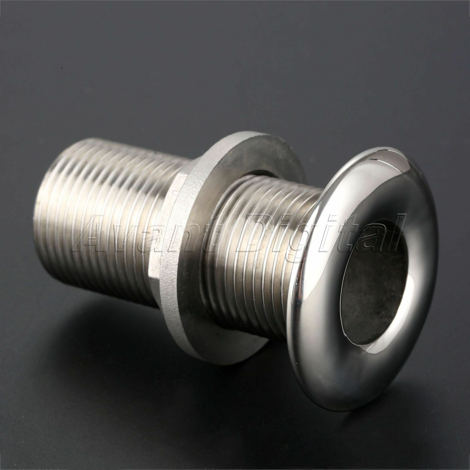 Stainless Steel Hardware Boat Thru Hull Fitting Drain Connector for 1" Hose