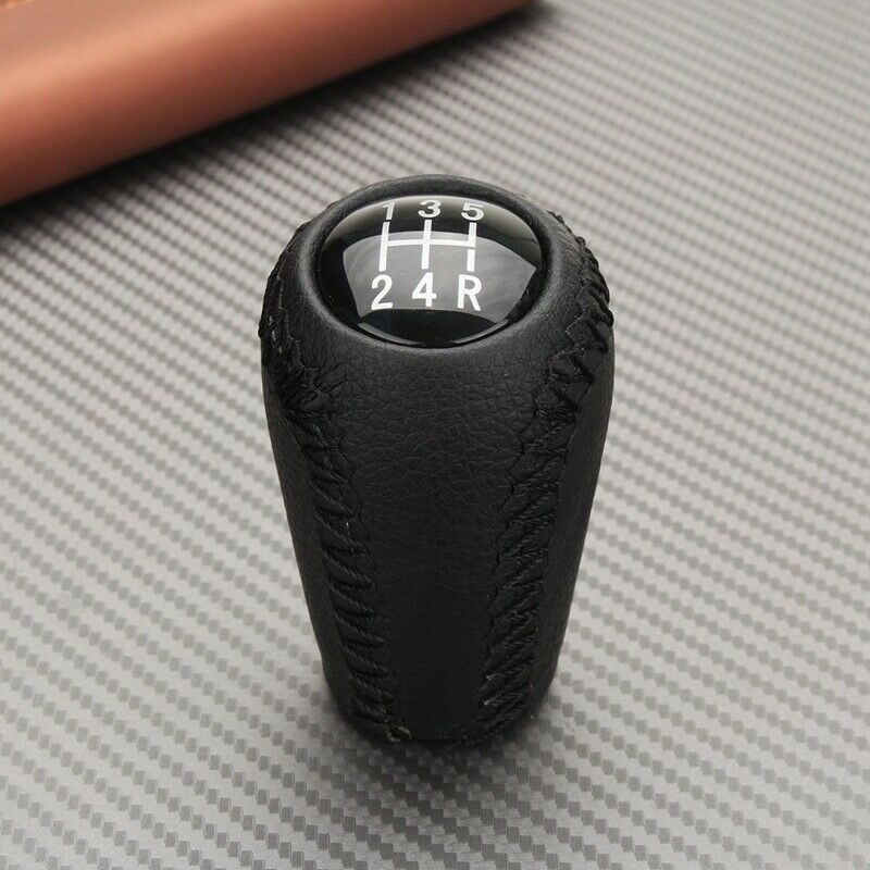 5-Speed Pu Leather Gear Shift Knob Head Shifter Black For Mazda 3 5 6 P8R6R6