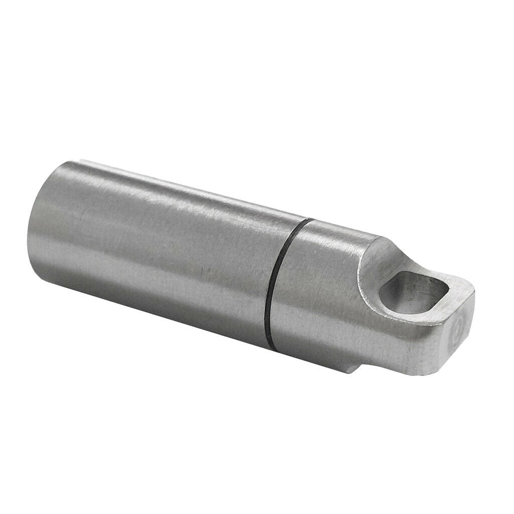 Waterproof pill capsule / match case battery holder case, stainless steel