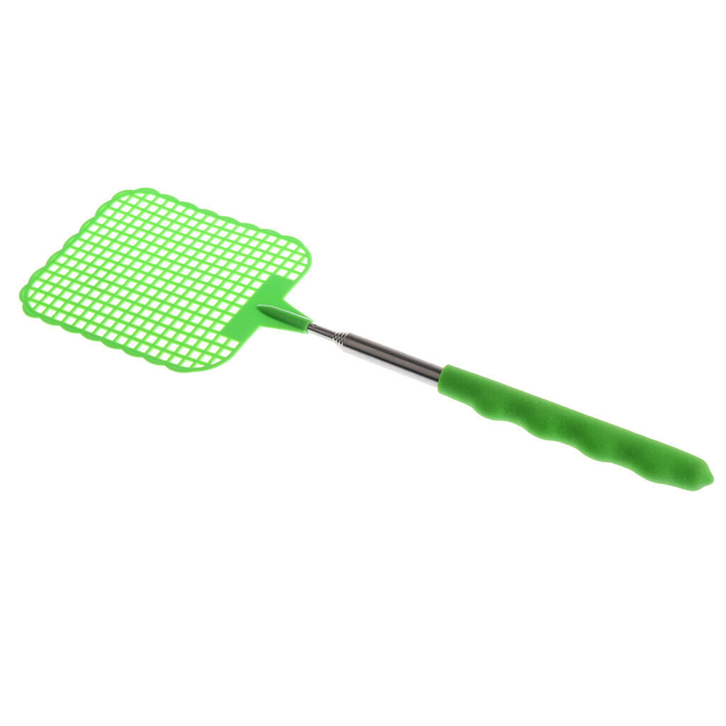 2pcs Extendable Fly Swatter, Flexible Handle, Yellow/Green Color, Convenient and