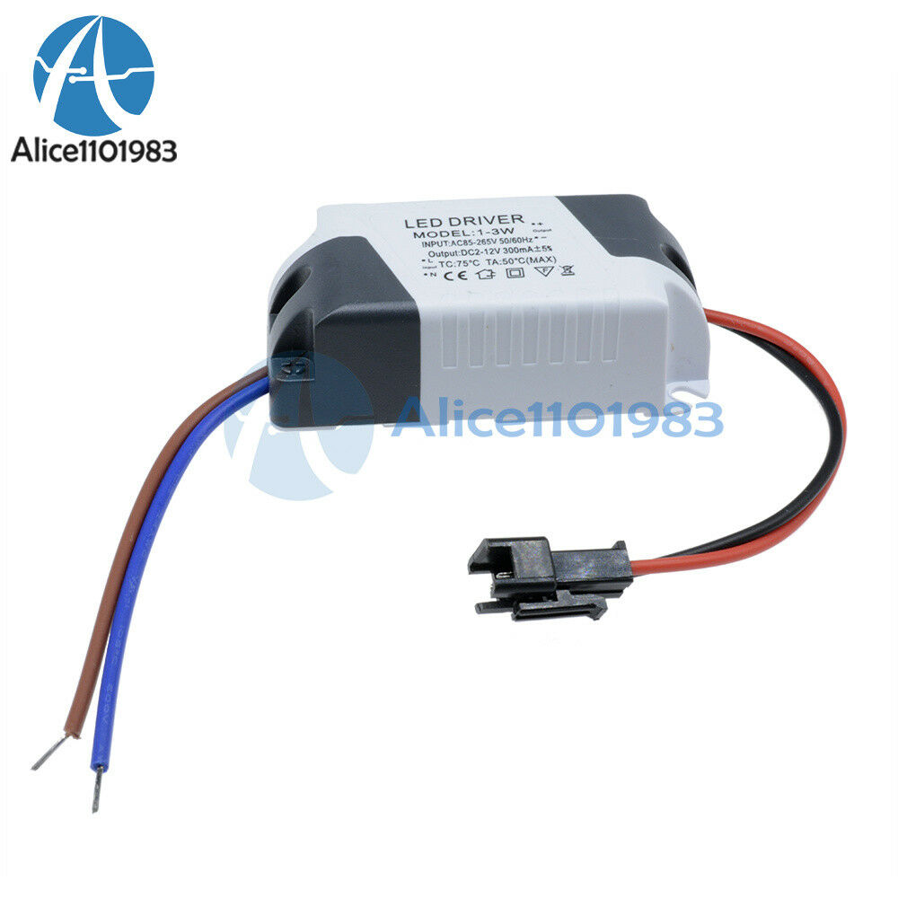 2PCS 3X1W AC 85V-265V to DC 12V LED Electronic Transformer Power Supply Driver