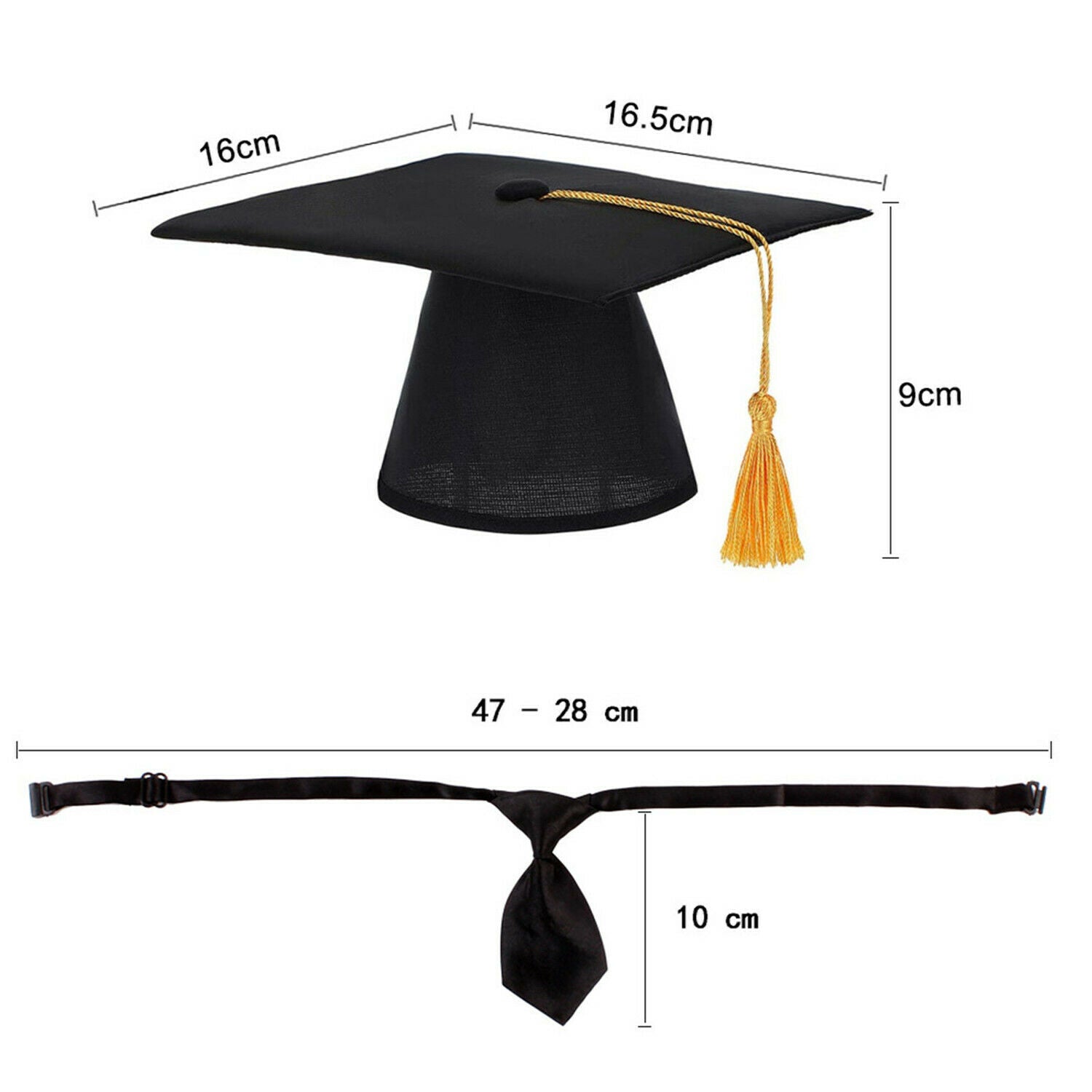 Hats Pet Graduation Outfits Dog Hat Photography Apparels Graduation Necktie
