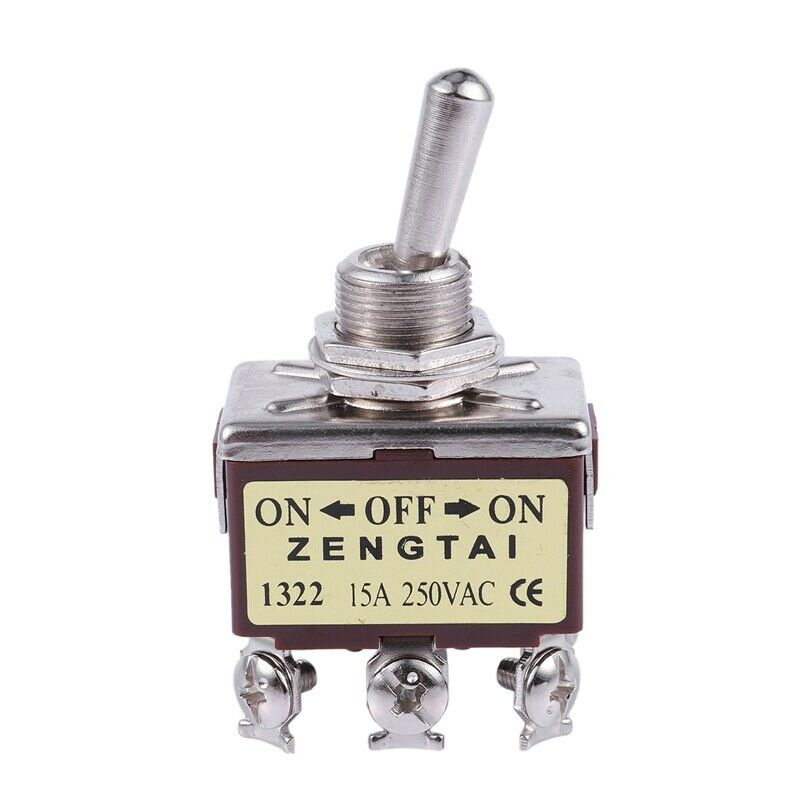 AC 250V 15A 6 Pin DPDT On/Off/On 3 Position Mini Toggle Switch S4W3W3