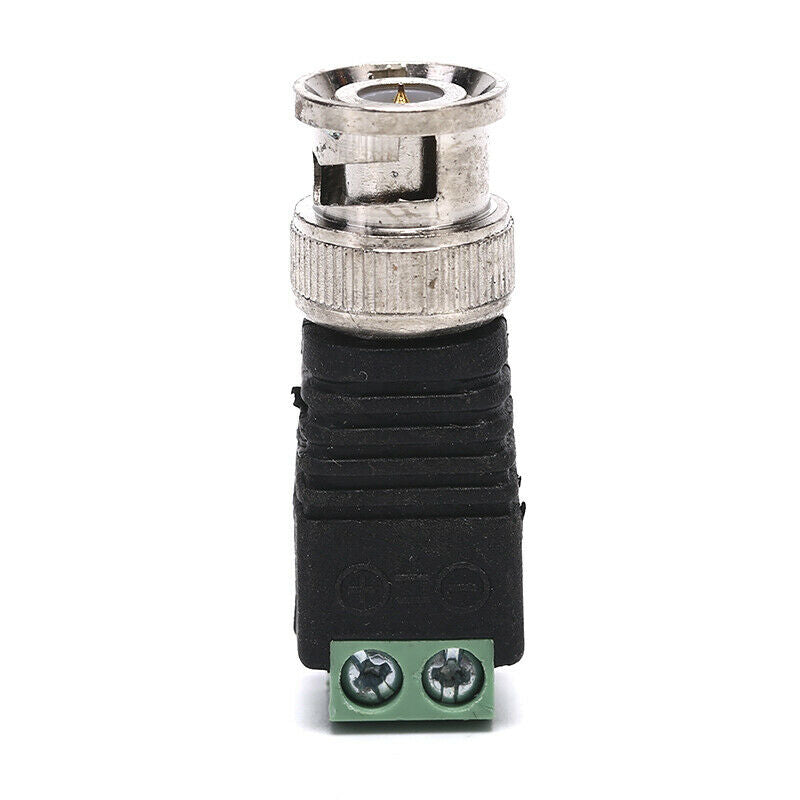 10 Male Coax CAT5 To Coaxial BNC Cable Connector adapter Camera CCTV Vide.l8