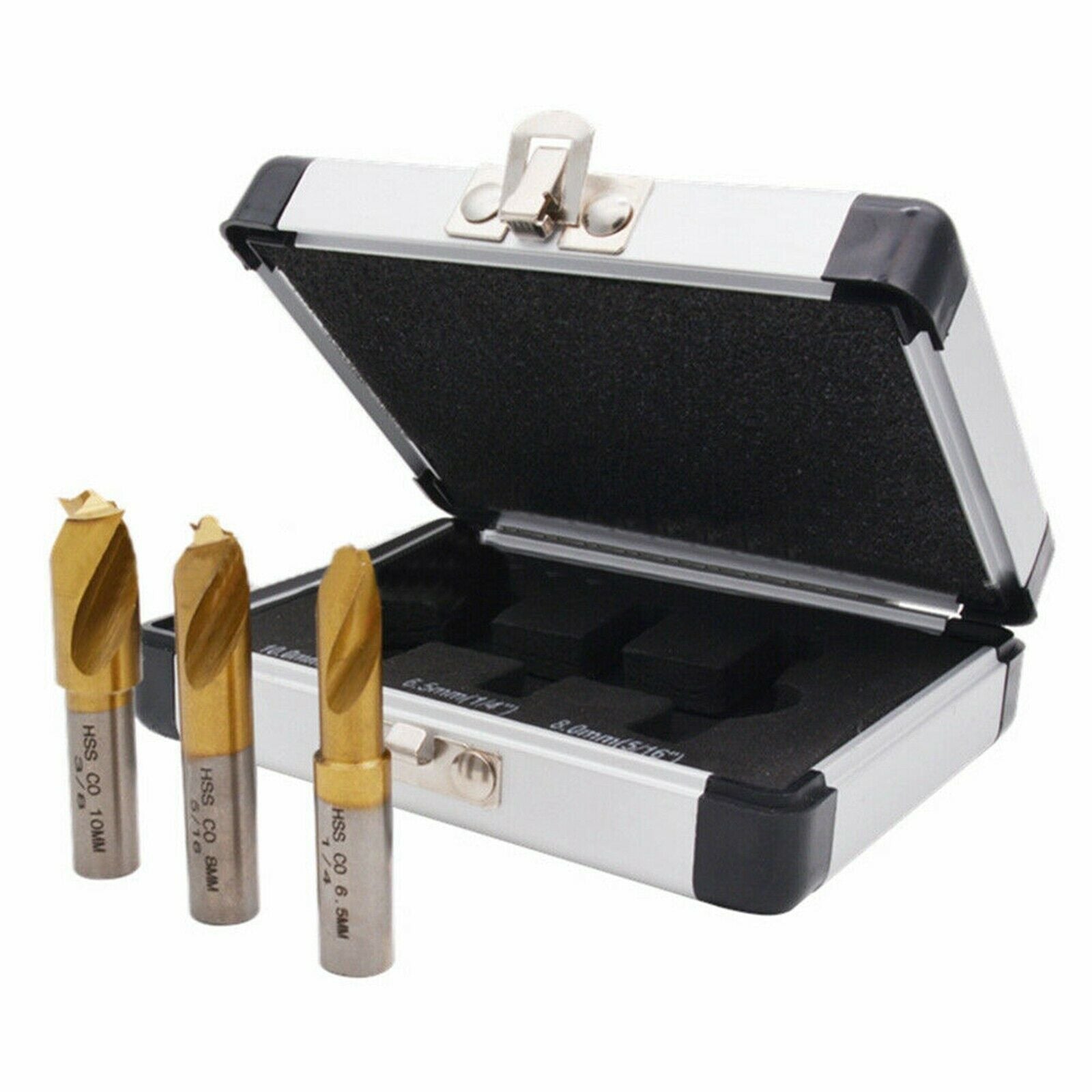 3 PCS HSS Twist Drill Bit for Hard Metal Copper Aluminum Tool 1/4 5/16 3/8
