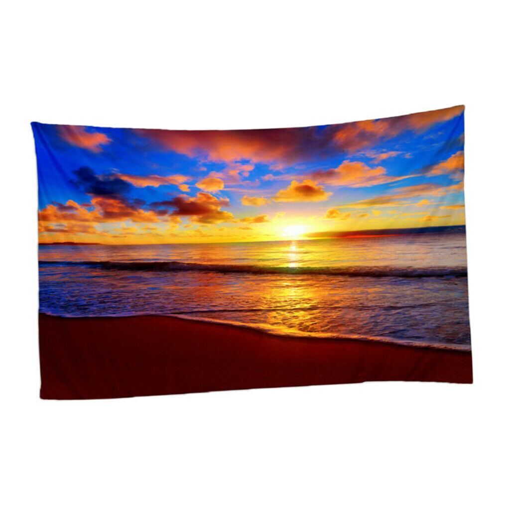 Ocean Sunset Wall Hanging Tapestry for picnic sheet Durable Soft  200x150CM